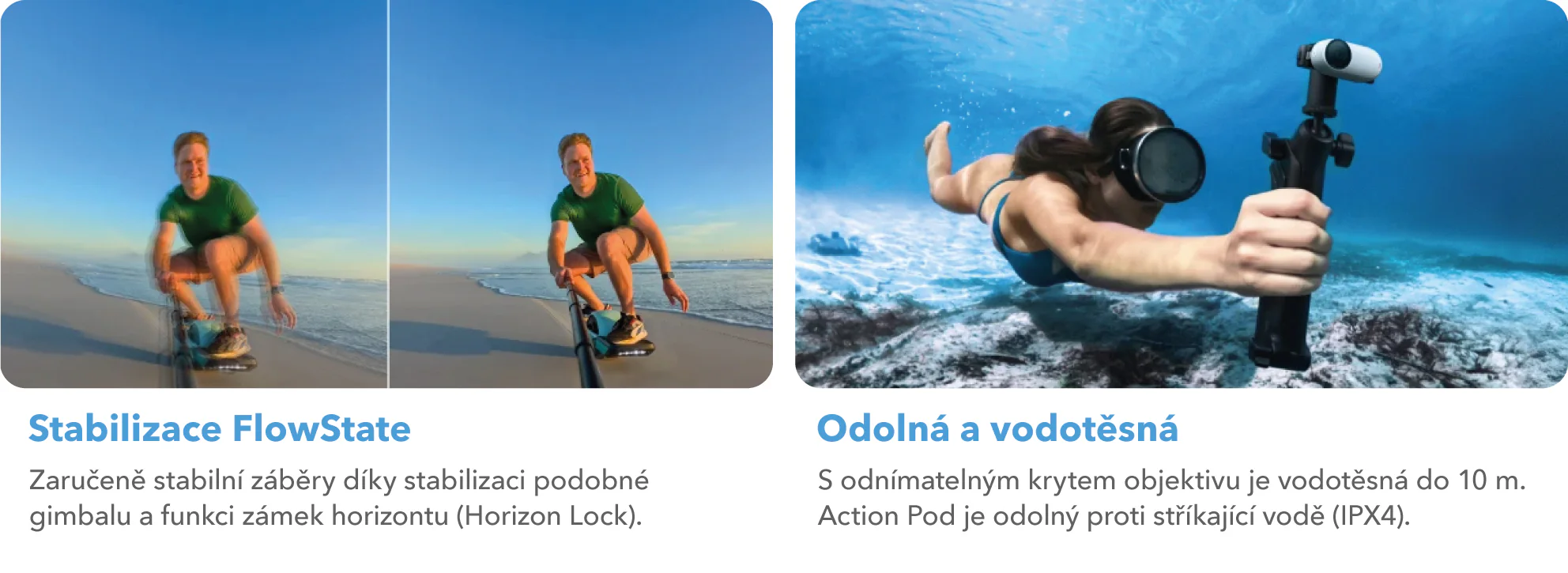 Insta360 Go 3s odolná a vodotěsná